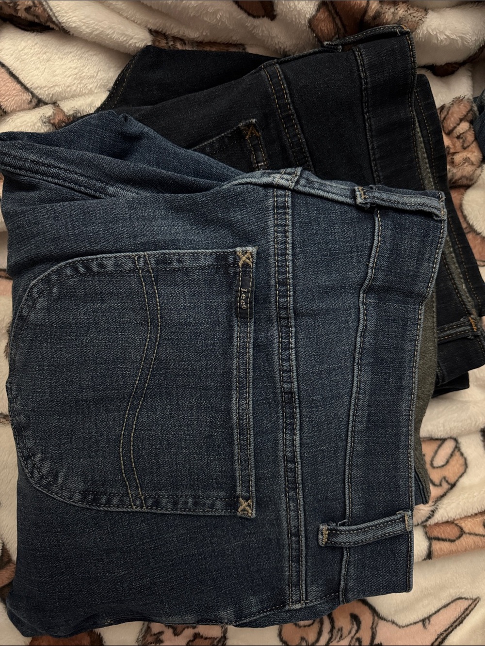 Lee Women's Straight Leg Jeans in Medium and Dark Washes (2 pairs)